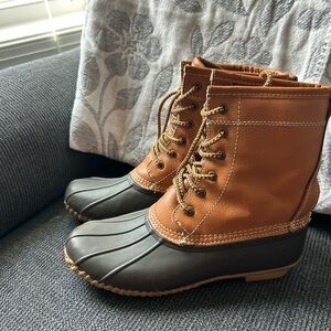 Target Tan and Brown Leather Boots